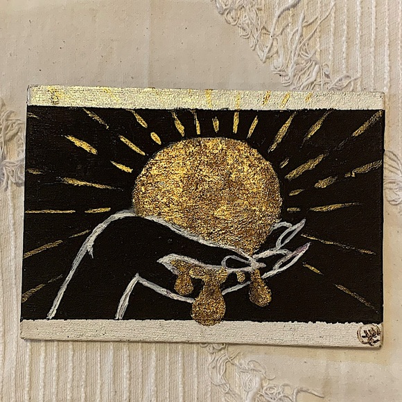 YANA MYSTICS Other - YANA MYSTICS Dripping Sun painting with real gold flake